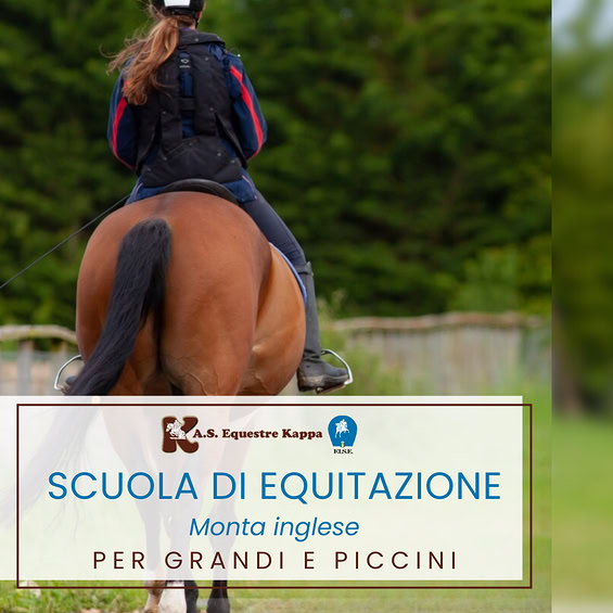 Scuola di equitazione con monta inglese per tutte le età.